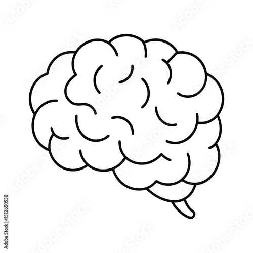 Brain icon, Brain Logo vector illustration. Brain icon, Brain Logo silhouette set . Human brain in three planes.