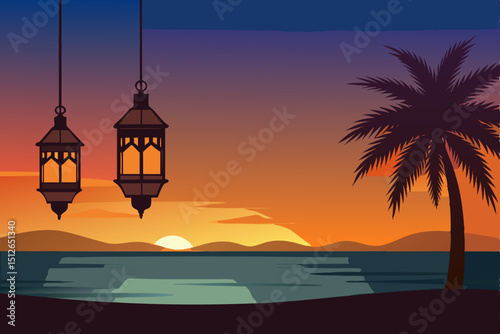 sunset at the beach