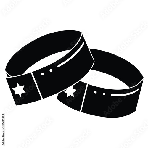 black belt isolated on white background