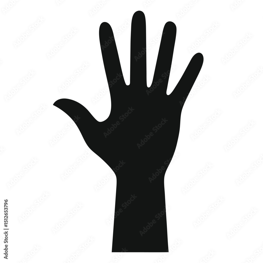 Hand with Star of David Silhouette Hand with Star of David Silhouette