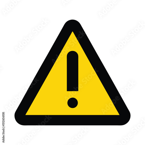Warning sign triangle caution symbol vector on white background