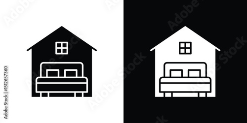 Accomodation icon illustration. icon templates pack.