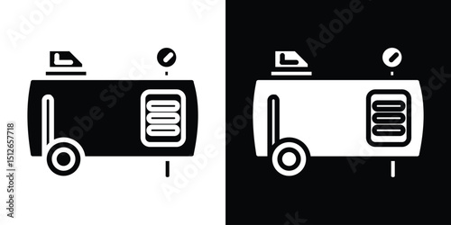 Air compressor icon illustration. icon templates pack.
