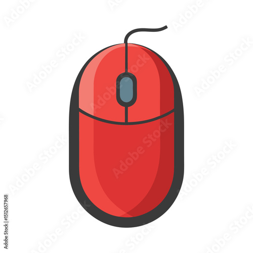Computer mouse device vector on white background