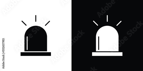Ambulance siren icon illustration. icon templates pack.