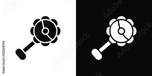 baby rattle icon illustration. icon templates pack.