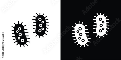 Bacteria icon illustration. icon templates pack.