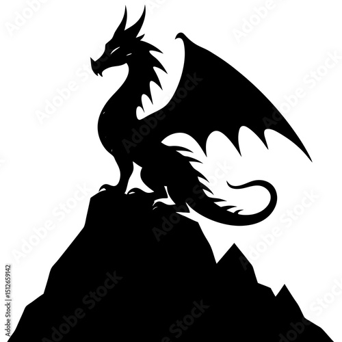 silhouette of a dragon