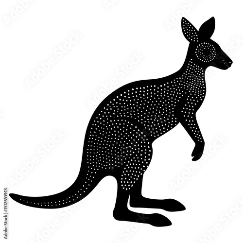 kangaroo silhouette vector