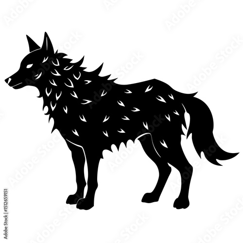 wolf and dog