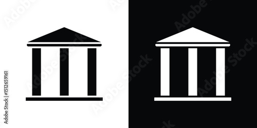 Bank icon illustration. icon templates pack.