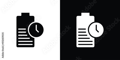 Battery life icon illustration. icon templates pack.