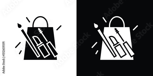 Beauty shopping icon illustration. icon templates pack.