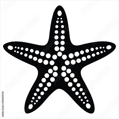 starfish flat and minimal vector art illustration on a white background.

