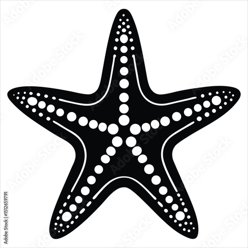 starfish flat and minimal vector art illustration on a white background.
