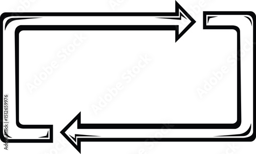 vector illustration drawing black and white loop symbol