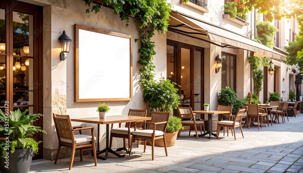 Fototapeta premium Outdoor cafe in a European city