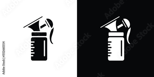Breast pump icon illustration. icon templates pack.