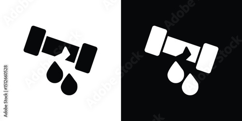 Broken pipe icon illustration. icon templates pack.