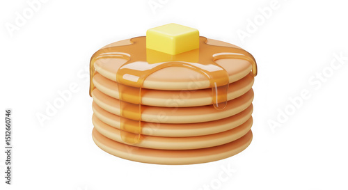 Delicious 3D Rendered Pancakes: A Mouthwatering Visual Treat
