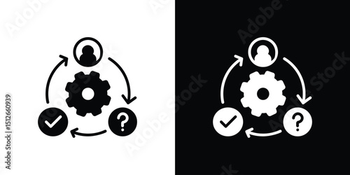 Business model icon illustration. icon templates pack.