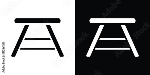 Camping table icon illustration. icon templates pack.