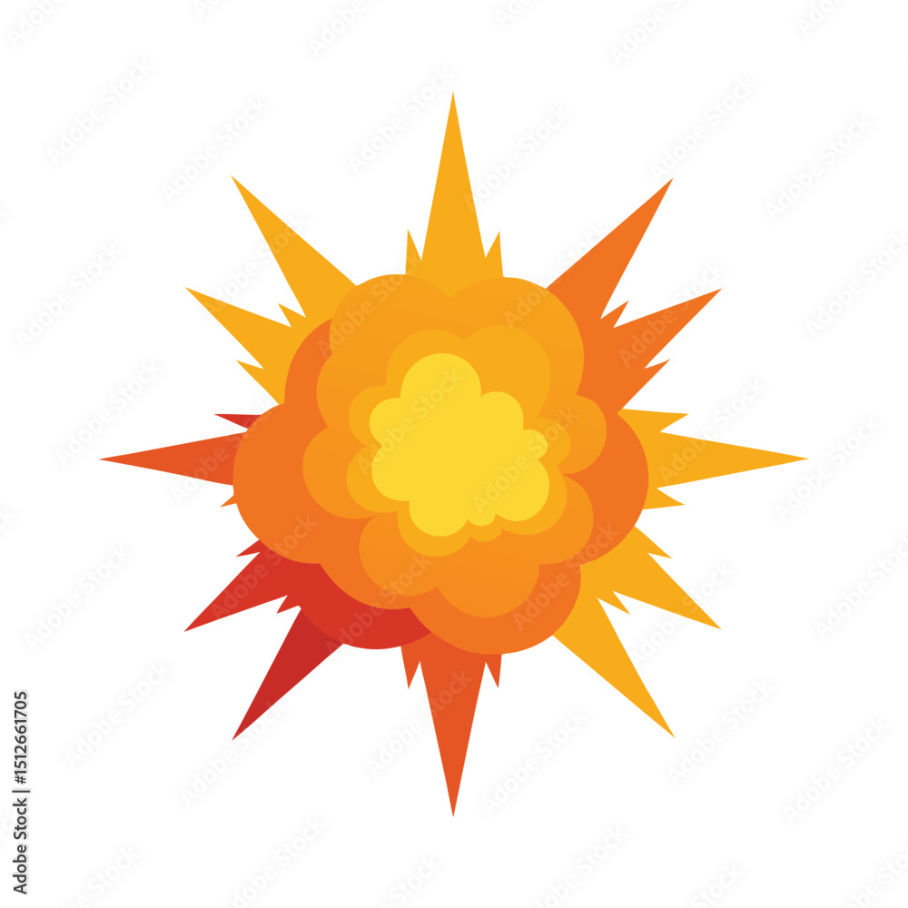 Cartoon explosion vector on white background Cartoon explosion vector on white background