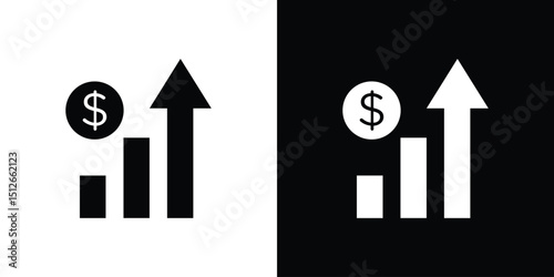 Chat arrow grow icon illustration. icon templates pack.