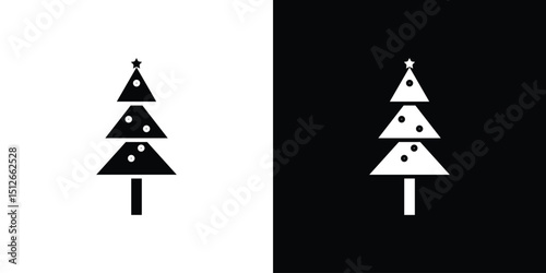 Christmas tree icon illustration. icon templates pack.