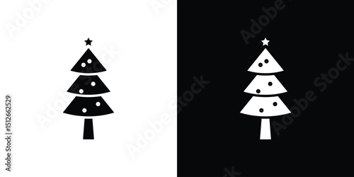 Christmas tree icon illustration. icon templates pack.