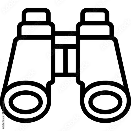 Minimalist binoculars icon design