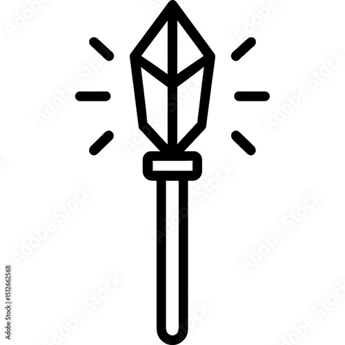 Minimalist magic wand icon design