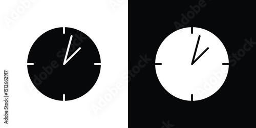 Clock two icon illustration. icon templates pack.