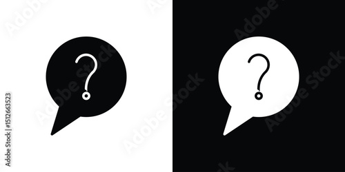 Comment question icon illustration. icon templates pack.