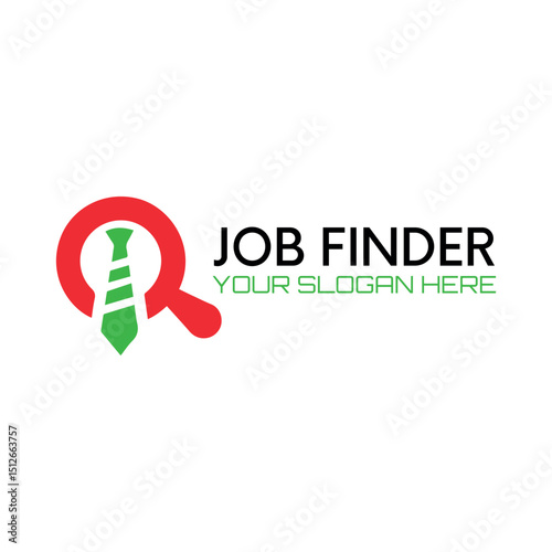 job finder logo design vector
