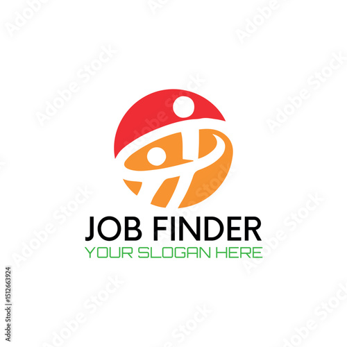 job finder logo design vector