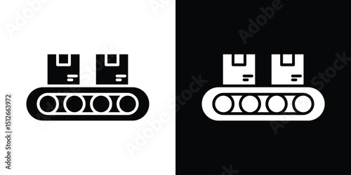 Conveyor belt icon illustration. icon templates pack.