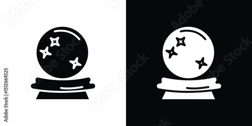 Crystal ball icon illustration. icon templates pack.