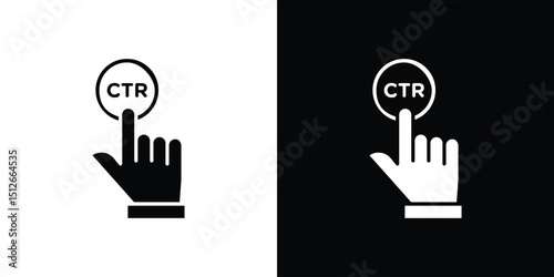 CTR icon illustration. icon templates pack.