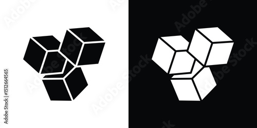 Cubes icon illustration. icon templates pack.