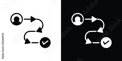 Customer journey icon illustration. icon templates pack.