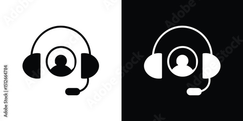 Customer support icon illustration. icon templates pack.