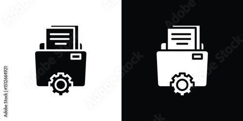 Data management icon illustration. icon templates pack.