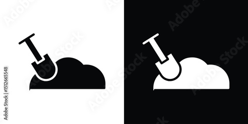 Digging icon illustration. icon templates pack.