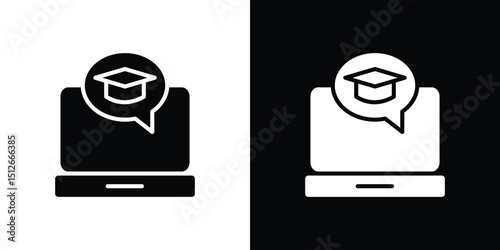 E learning icon illustration. icon templates pack.