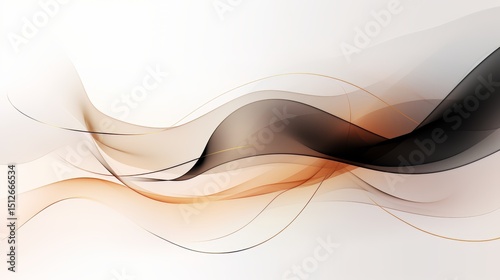 Long, curvy line of black and orange colors. The line is very long and has a lot of detail