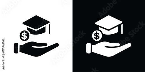Education cost icon illustration. icon templates pack.