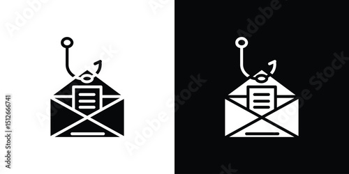 Email phishing icon illustration. icon templates pack.