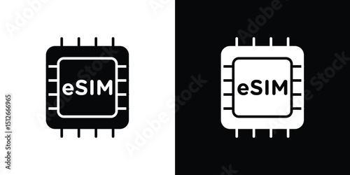 ESIM icon illustration. icon templates pack.