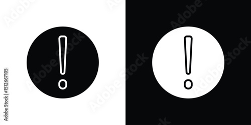 Exclamation interface icon illustration. icon templates pack.